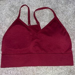 🔥 3/$15! M/L Maroon sports bra by PINK